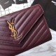 Replica YSL Saint Laurent Granulato Matelasse Chain Portafoglio Chiaretto