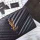 Replica YSL Saint Laurent Granulato Matelasse Chain Portafoglio Nero