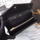 Replica YSL Saint Laurent Granulato Matelasse Chain Portafoglio Nero