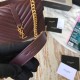 Replica YSL Saint Laurent Medium College Monogram Borse a Tracolla Granulato Matelasse Chiaretto