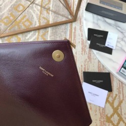 Replica YSL Saint Laurent Medium College Monogram Borse a Tracolla Granulato Matelasse Chiaretto