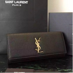 Replica Saint Laurent classico nero grano Monogramme Pochette