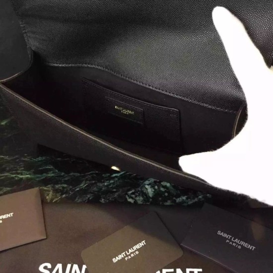 Replica Saint Laurent classico nero grano Monogramme Pochette