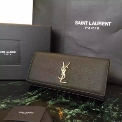 Replica Saint Laurent classico nero grano Monogramme Pochette