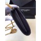 Replica Saint Laurent Catena Portafoglio in pelle Black Grain