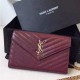 Replica Saint Laurent Catena Portafoglio in pelle Bordeaux grano