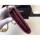 Replica Saint Laurent Catena Portafoglio in pelle Bordeaux grano