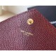 Replica Saint Laurent Catena Portafoglio in pelle Bordeaux grano