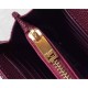 Replica Saint Laurent Catena Portafoglio in pelle Bordeaux grano