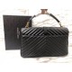 Replica Saint Laurent grandi borse Monogram universitari in nero di capra