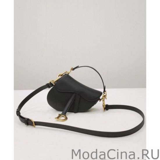 Replica Mini borsa da sella Christian Dior con cinturino nero