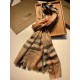 Replica Scialle Burberry Aquatic Cashmere Small Check 75 x 220 Marrone