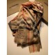 Replica Scialle Burberry Aquatic Cashmere Small Check 75 x 220 Marrone