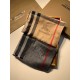 Replica Scialle Burberry Aquatic Cashmere Small Check 75 x 220 Marrone