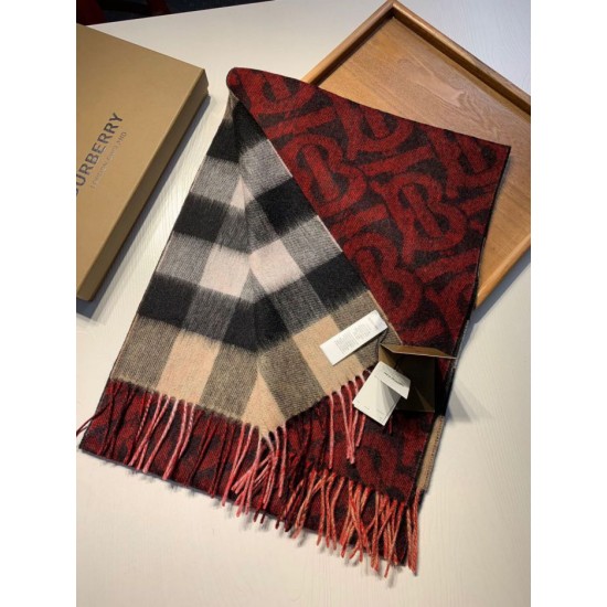 Replica Scialle in lana cashmere double face Burberry 30 x 180
