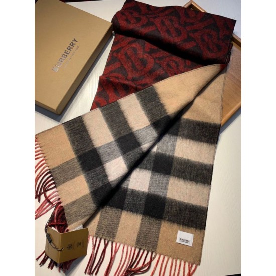 Replica Scialle in lana cashmere double face Burberry 30 x 180
