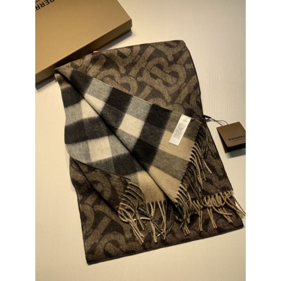 Replica Scialle in lana cashmere double face Burberry 30 x 180