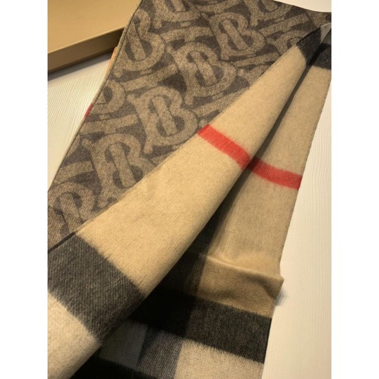 Replica Scialle in lana cashmere double face Burberry 30 x 180