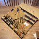 Replica Scialle Burberry in lana e cashmere con motivo check double-face e logo 30 x 180 marrone