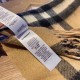 Replica Scialle Burberry in lana e cashmere con motivo check double-face e logo 30 x 180 marrone