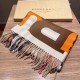 Replica Scialle Burberry in lana e cashmere con motivo check double face e logo 30 x 180 arancione