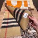 Replica Scialle Burberry in lana e cashmere con motivo check double face e logo 30 x 180 arancione