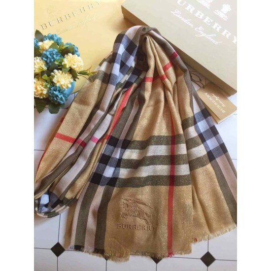 Replica Scialle in cashmere lurex bling Burberry 90 x 200