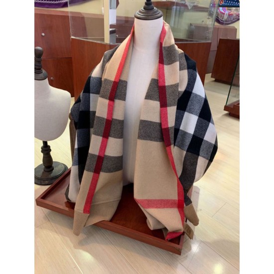 Replica Burberry classico grande scialle in cashmere a quadri 60 x 180 marrone