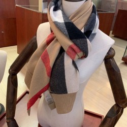 Replica Burberry classico grande scialle in cashmere a quadri 60 x 180 marrone