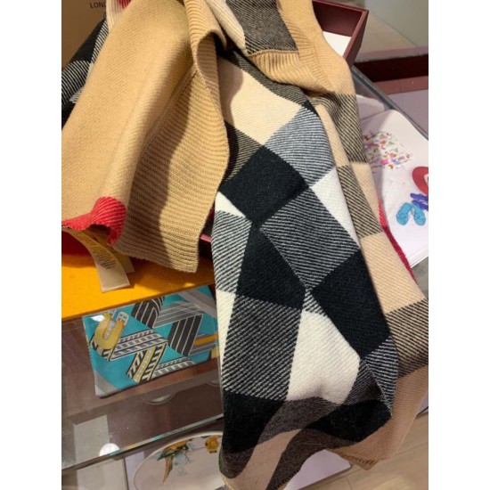 Replica Burberry classico grande scialle in cashmere a quadri 60 x 180 marrone