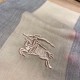 Replica Sciarpa Burberry classica in cashmere con motivo tartan e ricamo cavallo 100 x 200