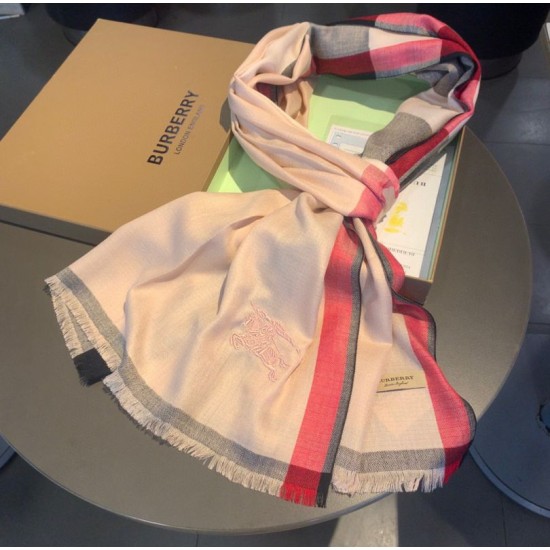 Replica Scialle Burberry in cashmere con motivo a rombi classico check 70 x 200