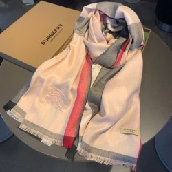 Replica Scialle Burberry in cashmere con motivo a rombi classico check 70 x 200