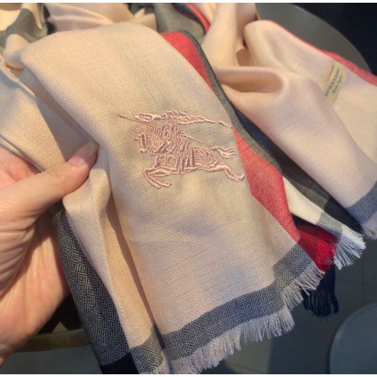 Replica Scialle Burberry in cashmere con motivo a rombi classico check 70 x 200