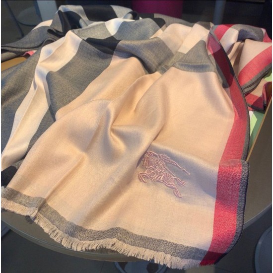 Replica Scialle Burberry in cashmere con motivo a rombi classico check 70 x 200
