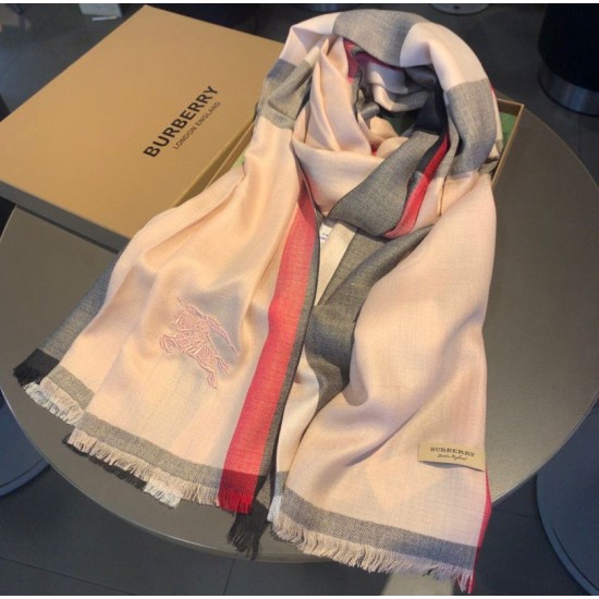 Replica Scialle Burberry in cashmere con motivo a rombi classico check 70 x 200