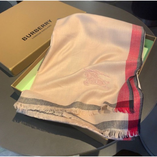 Replica Scialle Burberry in cashmere con motivo a rombi classico check 70 x 200