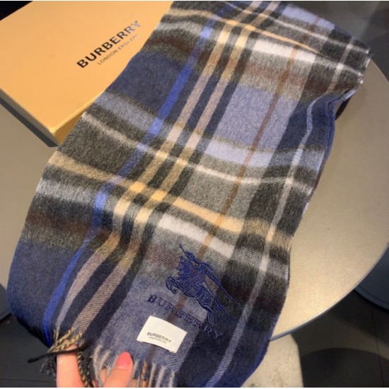 Replica Scialle Burberry misto cashmere e lana 32 x 200