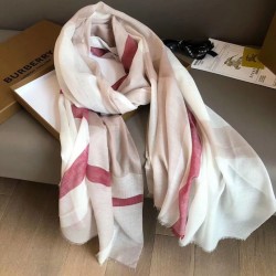 Replica Sciarpa Burberry classica in cashmere con motivo tartan e ricamo cavallo 100 x 200