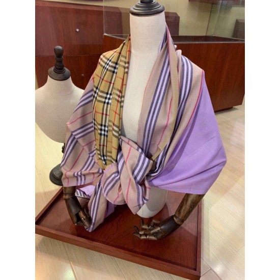 Replica Scialle Burberry Cashmere Seta Vintage Check 70 x 220