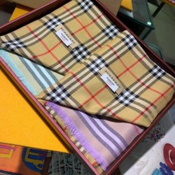 Replica Scialle Burberry Cashmere Seta Vintage Check 70 x 220