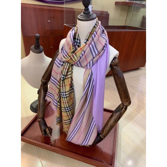Replica Scialle Burberry Cashmere Seta Vintage Check 70 x 220
