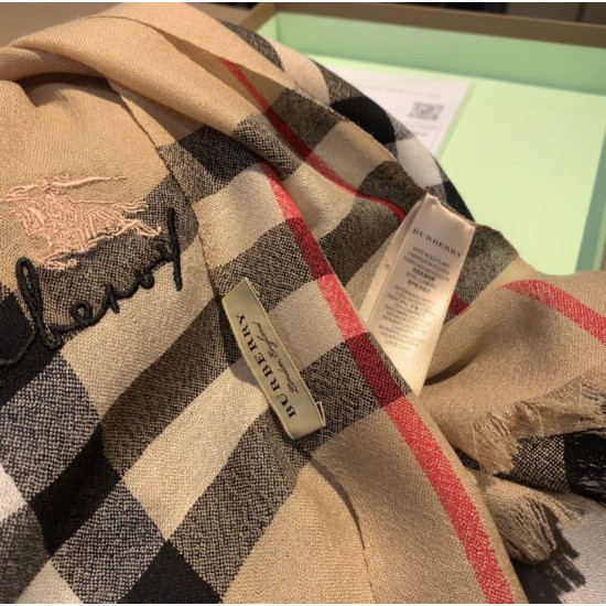 Replica Scialle Burberry in cashmere classico check 70 x 220