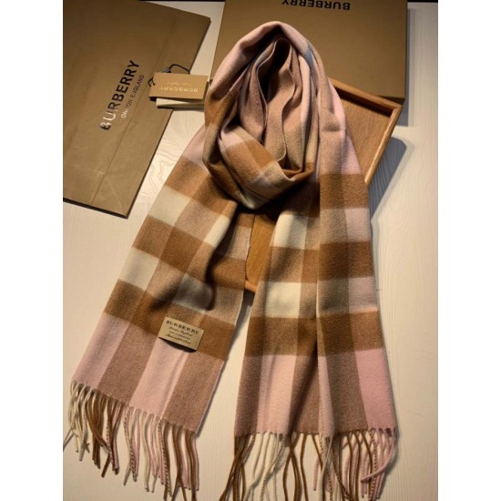 Replica Burberry scialle classico in cashmere con motivo check medio 40 x 180