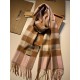 Replica Burberry scialle classico in cashmere con motivo check medio 40 x 180