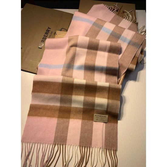 Replica Burberry scialle classico in cashmere con motivo check medio 40 x 180