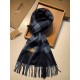 Replica Burberry scialle classico in cashmere con motivo check medio 40 x 180
