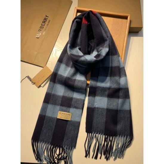 Replica Burberry scialle classico in cashmere con motivo check medio 40 x 180