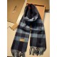 Replica Burberry scialle classico in cashmere con motivo check medio 40 x 180