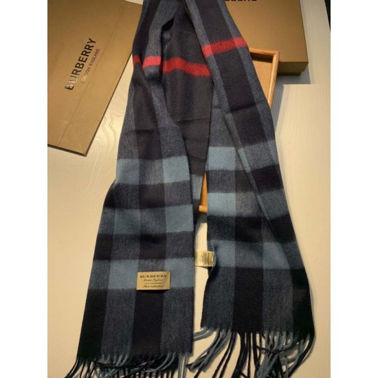 Replica Burberry scialle classico in cashmere con motivo check medio 40 x 180
